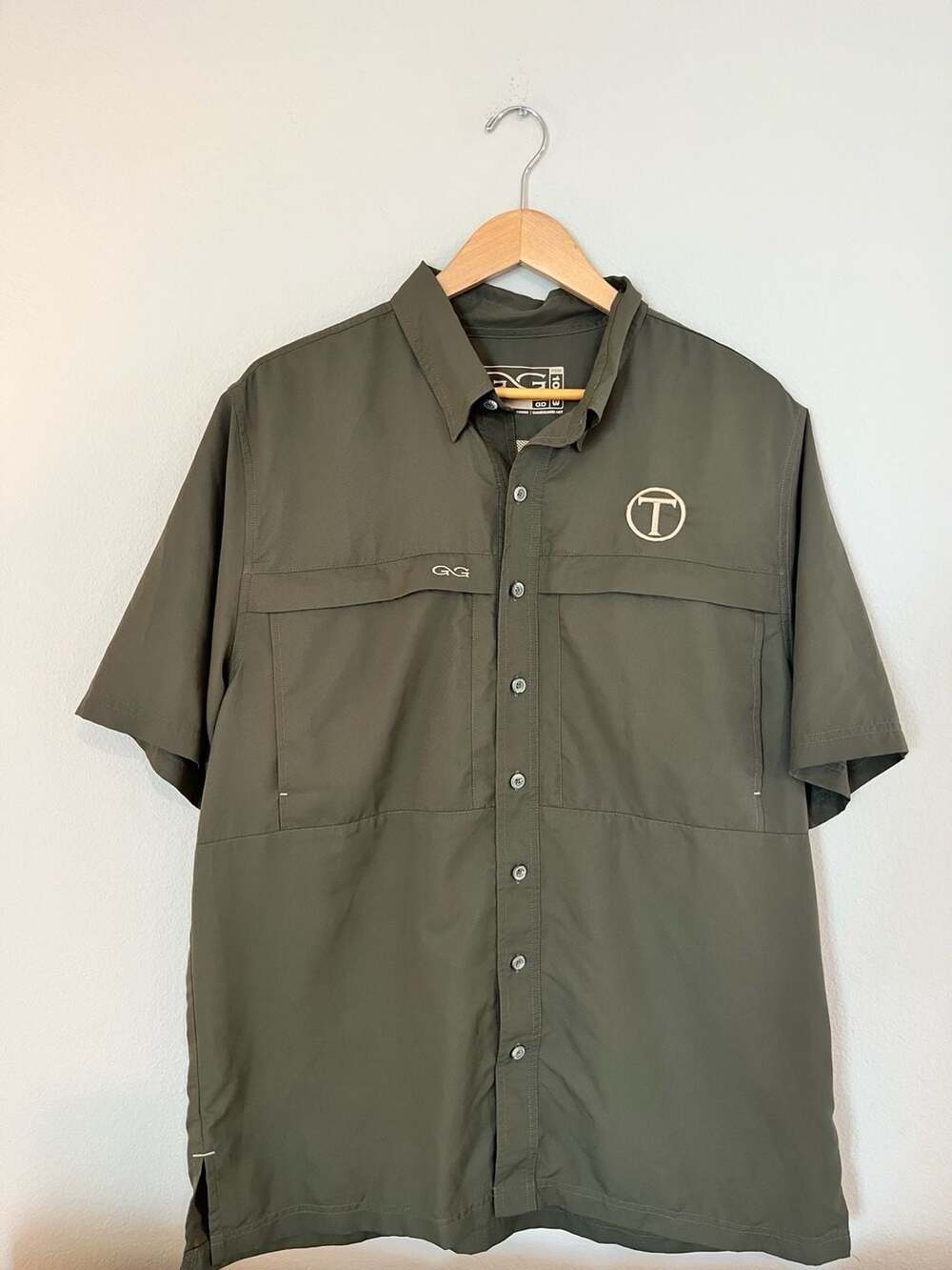 GameGuard, Agave Micro-Fiber Short Sleeve Vented Fishing Shirt, Outdoors,Green,L